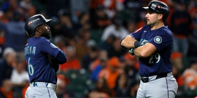 Randy Arozarena dan Cal Raleigh saat di Seattle Mariners